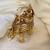 Gold Look Alike Temple Kumkum Box -Bahubali-G9780